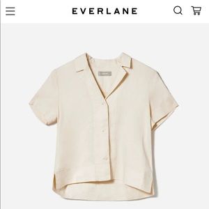Everlane linen short sleeve notch shirt